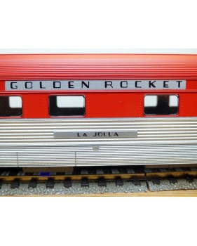 RIVAROSSI  véro 6762, voiture lits ( corrugated  side roomette ) Golden Rocket  " La Jolla "   Rock Island  Neuf   BO