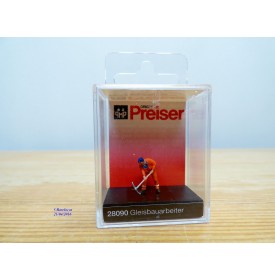 PREISER  28090 , ouvrier de voie ( pose )    Neuf   BO