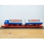 FLEISCHMANN  5275,  wagon surbaissé type Saadkms.690 Rollende Landstrasse et camion MERCEDES    DB  BO 