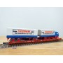 FLEISCHMANN  5275,  wagon surbaissé type Saadkms.690 Rollende Landstrasse et camion MERCEDES    DB  BO 