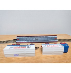 FLEISCHMANN  5275,  wagon surbaissé type Saadkms.690 Rollende Landstrasse et camion MERCEDES    DB  BO 