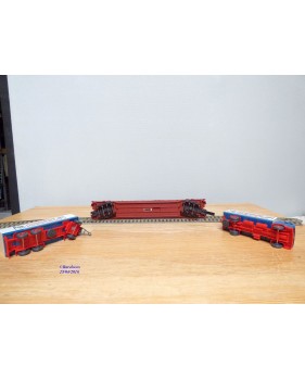 FLEISCHMANN  5275,  wagon surbaissé type Saadkms.690 Rollende Landstrasse et camion MERCEDES    DB  BO 