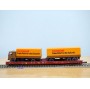 FLEISCHMANN  5277,  wagon surbaissé type Saadkms.690 Rollende Landstrasse et camion MAN   DB   neuf  BO 