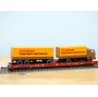 FLEISCHMANN  5277,  wagon surbaissé type Saadkms.690 Rollende Landstrasse et camion MAN   DB   neuf  BO 