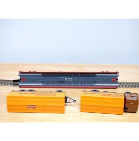 FLEISCHMANN  5277,  wagon surbaissé type Saadkms.690 Rollende Landstrasse et camion MAN   DB   neuf  BO 