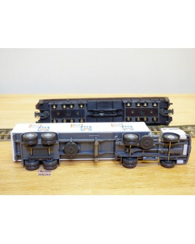 LILIPUT ( WIKING  528 a/1 ) 200 L ,   wagon surbaissé Rollende Landstrasse et camion Mercedes  ESKIMO  IGLO Neuf   BO