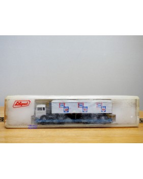 LILIPUT ( WIKING  528 a/1 ) 200 SL / 20051 ,   wagon  Rollende Landstrasse et camion Mercedes  ESKIMO  IGLO   SBB   Neuf   BO