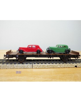 Märklin  ( Brekina )  4795 . 10,  wagon plat Sm Augsburg  et  Citroën 15 Six / DKW  Wanderer   DR   Neuf  