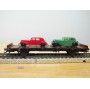 Märklin  ( Brekina )  4795 . 10,  wagon plat Sm Augsburg  et  Citroën 15 Six / DKW  Wanderer   DR   Neuf  