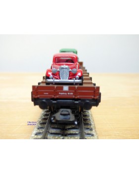 Märklin  ( Brekina )  4795 . 10,  wagon plat Sm Augsburg  et  Citroën 15 Six / DKW  Wanderer   DR   Neuf  