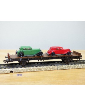 Märklin  ( Brekina )  4795 . 10,  wagon plat Sm Augsburg  et  Citroën 15 Six / DKW  Wanderer   DR   Neuf  