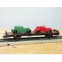 Märklin  ( Brekina )  4795 . 10,  wagon plat Sm Augsburg  et  Citroën 15 Six / DKW  Wanderer   DR   Neuf  