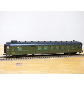 France Trains  224,  voiture OCEM à flancs lisses mixte 3ème classe/ fourgon à vigie  type C5 D  SNCF  