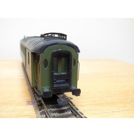 France Trains  224,  voiture OCEM à flancs lisses mixte 3ème classe/ fourgon à vigie  type C5 D  SNCF  