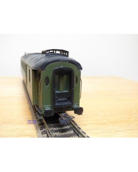 France Trains  224,  voiture OCEM à flancs lisses mixte 3ème classe/ fourgon à vigie  type C5 D  SNCF  