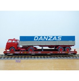 LILIPUT ( WIKING  510 a ) 200 L / 20002 ,   wagon  Rollende Landstrasse et camion MAN  Danzas   DB   Neuf   BO