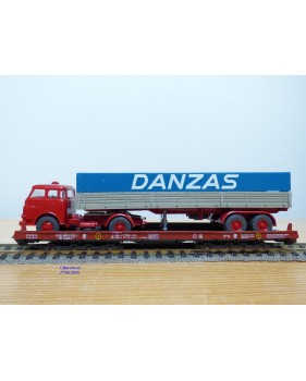 LILIPUT ( WIKING  510 a ) 200 L / 20002 ,   wagon  Rollende Landstrasse et camion MAN  Danzas   DB   Neuf   BO