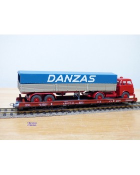LILIPUT ( WIKING  510 a ) 200 L / 20002 ,   wagon  Rollende Landstrasse et camion MAN  Danzas   DB   Neuf   BO