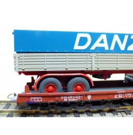 LILIPUT ( WIKING  510 a ) 200 L / 20002 ,   wagon  Rollende Landstrasse et camion MAN  Danzas   DB   Neuf   BO