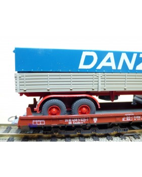LILIPUT ( WIKING  510 a ) 200 L / 20002 ,   wagon  Rollende Landstrasse et camion MAN  Danzas   DB   Neuf   BO
