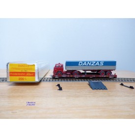 LILIPUT ( WIKING  510 a ) 200 L / 20002 ,   wagon  Rollende Landstrasse et camion MAN  Danzas   DB   Neuf   BO