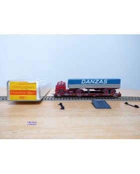 LILIPUT ( WIKING  510 a ) 200 L / 20002 ,   wagon  Rollende Landstrasse et camion MAN  Danzas   DB   Neuf   BO