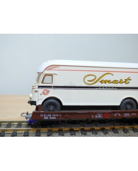 LILIPUT 20013 ( WIKING  500 a/2 et 501 ) ,   wagon surbaissé Rollende Landstrasse et camion + remorque  SMART ÖBB   Neuf   BO