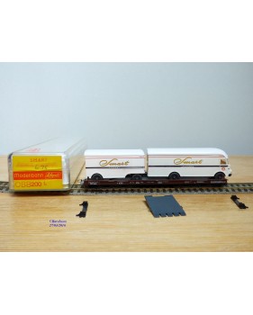 LILIPUT 20013 ( WIKING  500 a/2 et 501 ) ,   wagon surbaissé Rollende Landstrasse et camion + remorque  SMART ÖBB   Neuf   BO