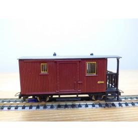  JOUEF  V 42 / EGGER BAHN 2005, wagon couvert à plate forme d'extrémité   marron  neuf  BO