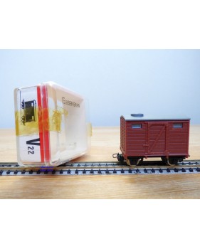 EGGER BAHN 2201 / JOUEF V22, wagon couvert court brun   neuf  BO