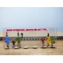 MERTEN 2132, 6 personnages de skieurs et bagages  neuf  BO   1/87   HO