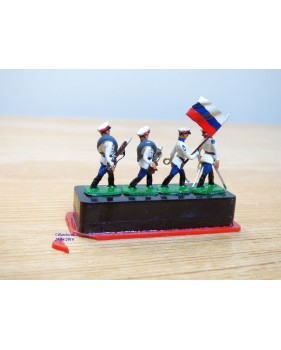 ALYMER Miniploms 217, 4  figurines de soldats russes blancs  neuf  BO  54 mm