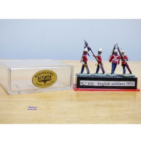 ALYMER Miniploms 205, 4  figurines de soldats anglais vers 1910   neuf  BO   HO