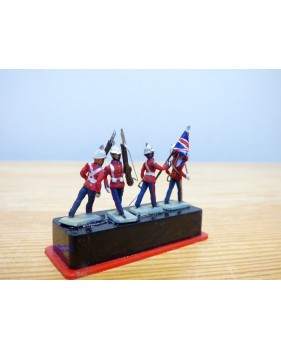 ALYMER Miniploms 205, 4  figurines de soldats anglais vers 1910   neuf  BO   HO