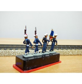 ALYMER Miniploms 48, 4  figurines de soldats français ( fusiliers marins ) neuf   BO   HO
