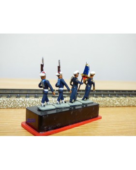 ALYMER Miniploms 48, 4  figurines de soldats français ( fusiliers marins ) neuf   BO   HO