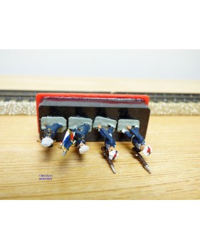 ALYMER Miniploms 48, 4  figurines de soldats français ( fusiliers marins ) neuf   BO   HO
