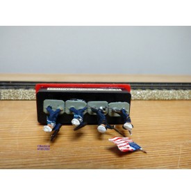ALYMER Miniploms 30, 4  figurines de soldats américains ( marines )  neuf  BO  