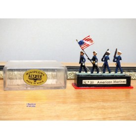 ALYMER Miniploms 30, 4  figurines de soldats américains ( marines )  neuf  BO  