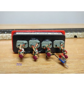 ALYMER Miniploms 49, 4  figurines de soldats français ( parachutistes ) neuf   BO   HO