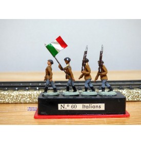 ALYMER Miniploms 60, 4  figurines de soldats italiens  neuf   BO   HO
