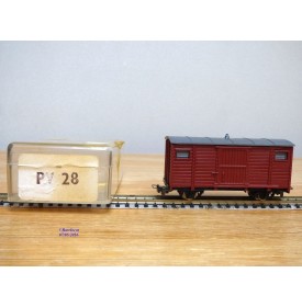  EGGER BAHN 2303 / JOUEF PV 28, wagon couvert  marron   neuf    BO