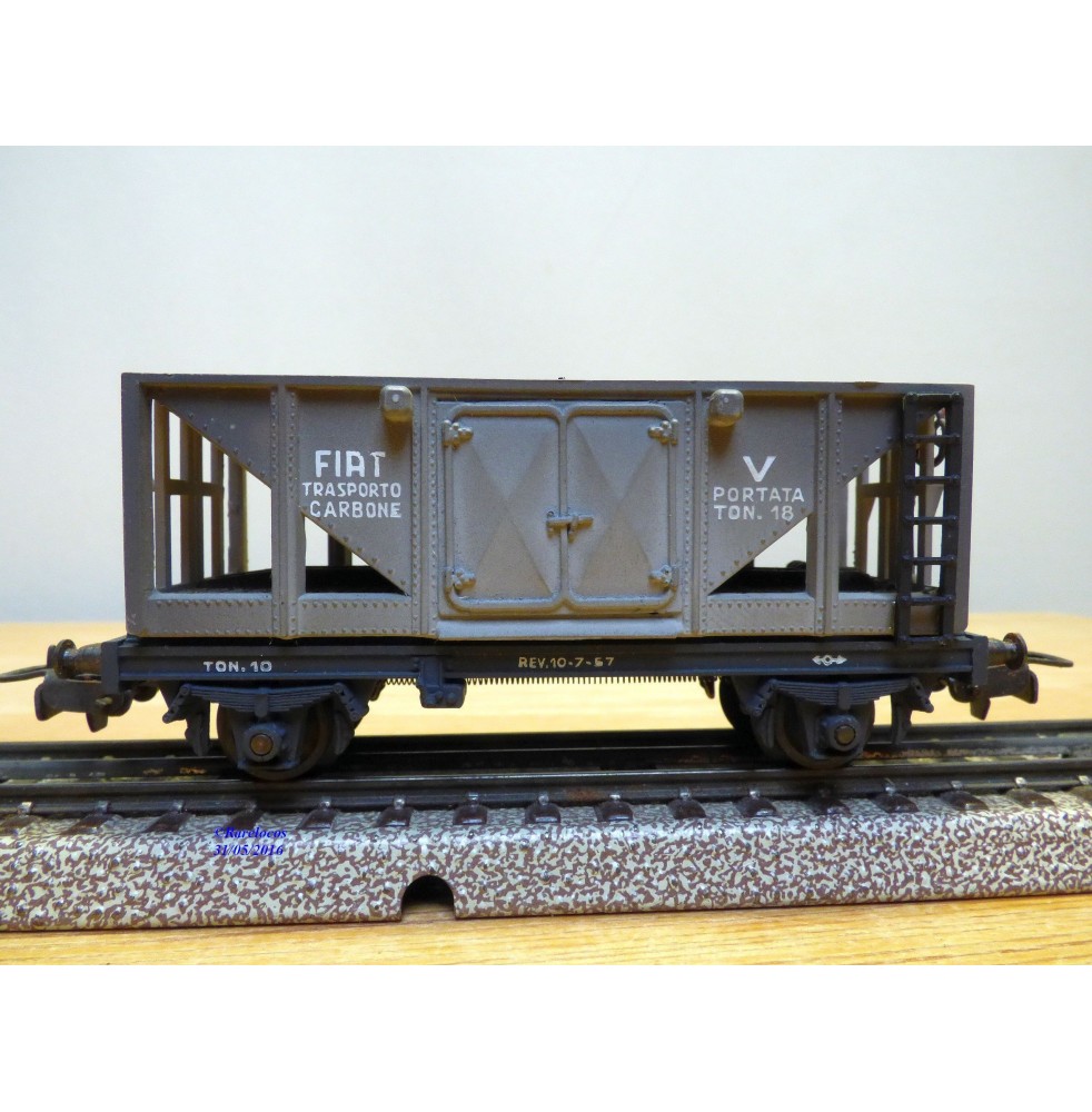 POCHER   164 / 3 ,  wagon trémie à charbon FIAT   FS   BO