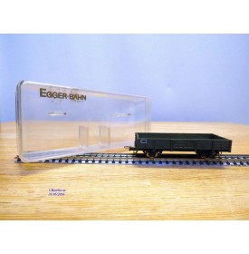 EGGER BAHN 2302, wagon plat  vert   BO