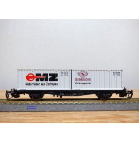 ROCO "echt" 37500, wagon plat conteneurs 20' MZ et SIMSON   DB  Neuf   BO 