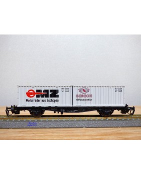 ROCO "echt" 37500, wagon plat conteneurs 20' MZ et SIMSON   DB  Neuf   BO 