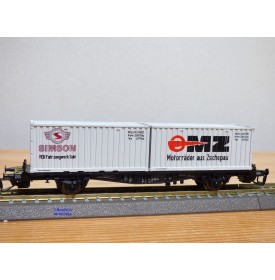 ROCO "echt" 37500, wagon plat conteneurs 20' MZ et SIMSON   DB  Neuf   BO 