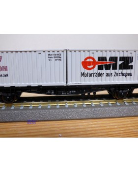 ROCO "echt" 37500, wagon plat conteneurs 20' MZ et SIMSON   DB  Neuf   BO 