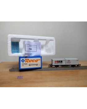 ROCO "echt" 37500, wagon plat conteneurs 20' MZ et SIMSON   DB  Neuf   BO 