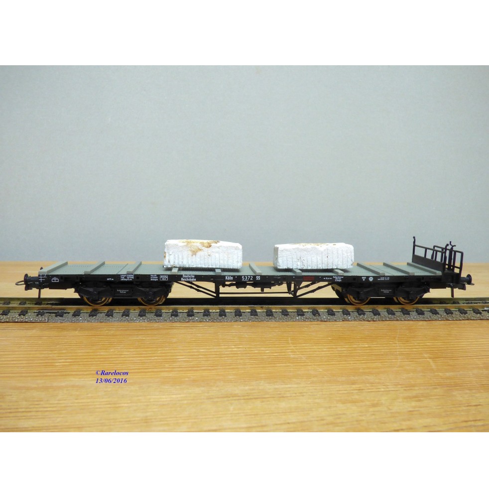 ROCO 47758, wagon plat chargé de blocs de marbre DRG BO